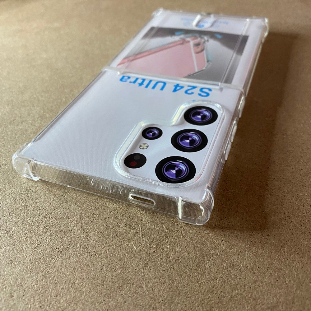 Soft TPU Clear Case With Card Slot - For Samsung S24 Ultra at MosAccessories.co.uk
