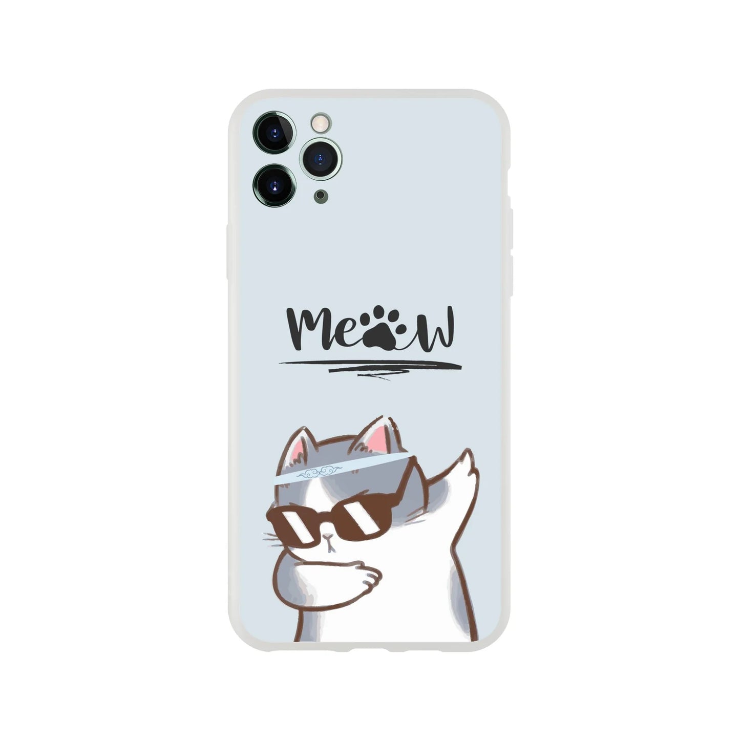 Meow Cat Dab Flexi Case Cover - For iPhone 15 / 14 / 13 / 12 / 11 / X / 8 / 7 Series