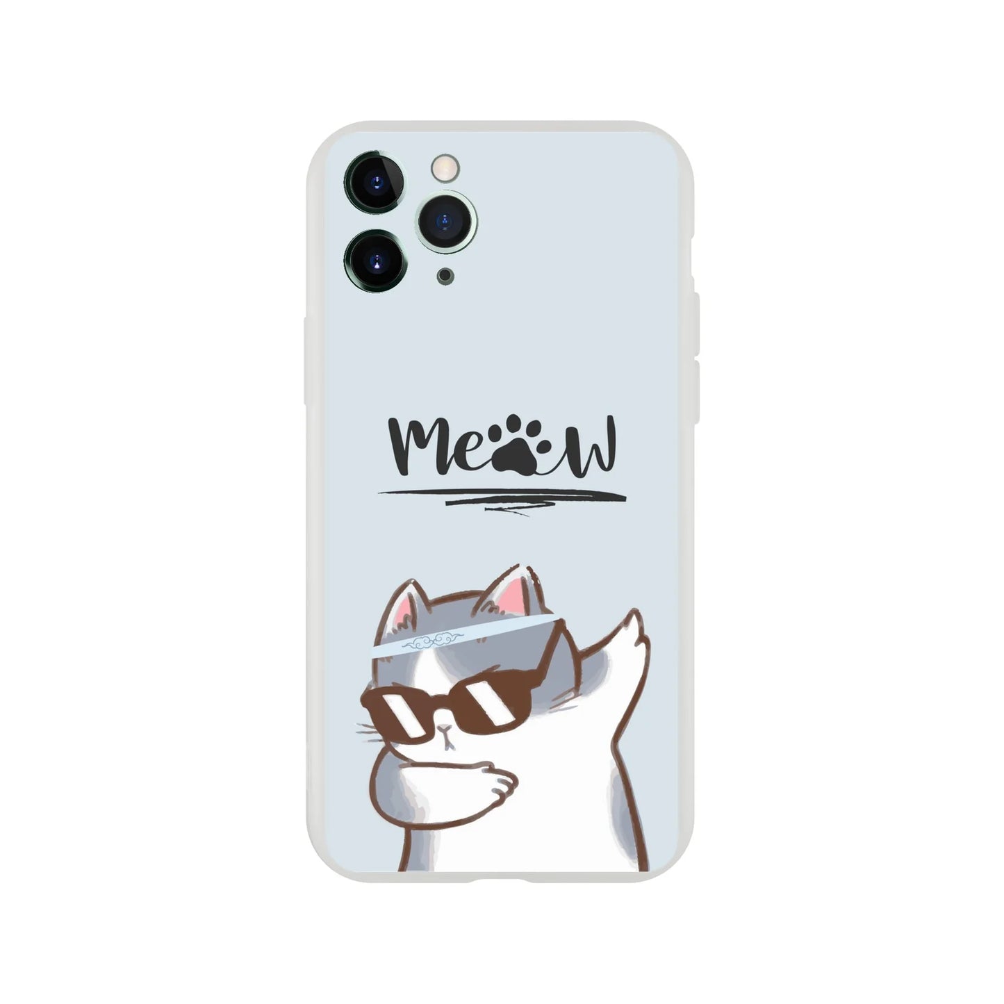 Meow Cat Dab Flexi Case Cover - For iPhone