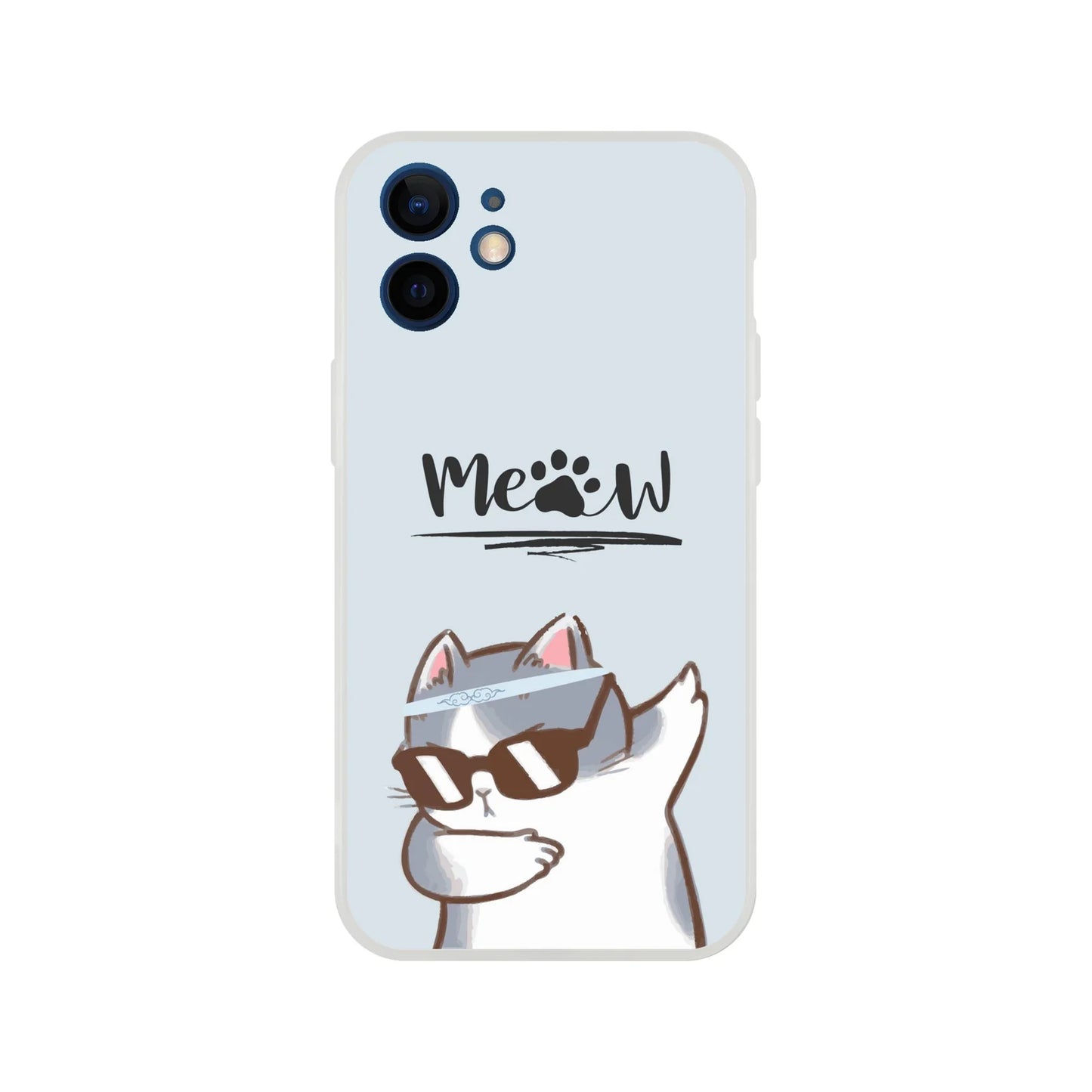 Meow Cat Dab Flexi Case Cover - For iPhone 15 / 14 / 13 / 12 / 11 / X / 8 / 7 Series