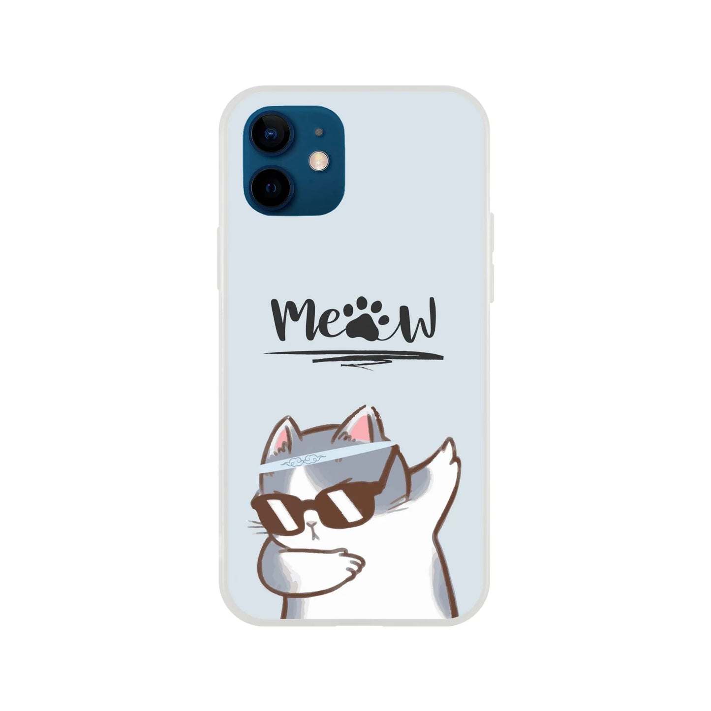 Meow Cat Dab Flexi Case Cover - For iPhone 15 / 14 / 13 / 12 / 11 / X / 8 / 7 Series