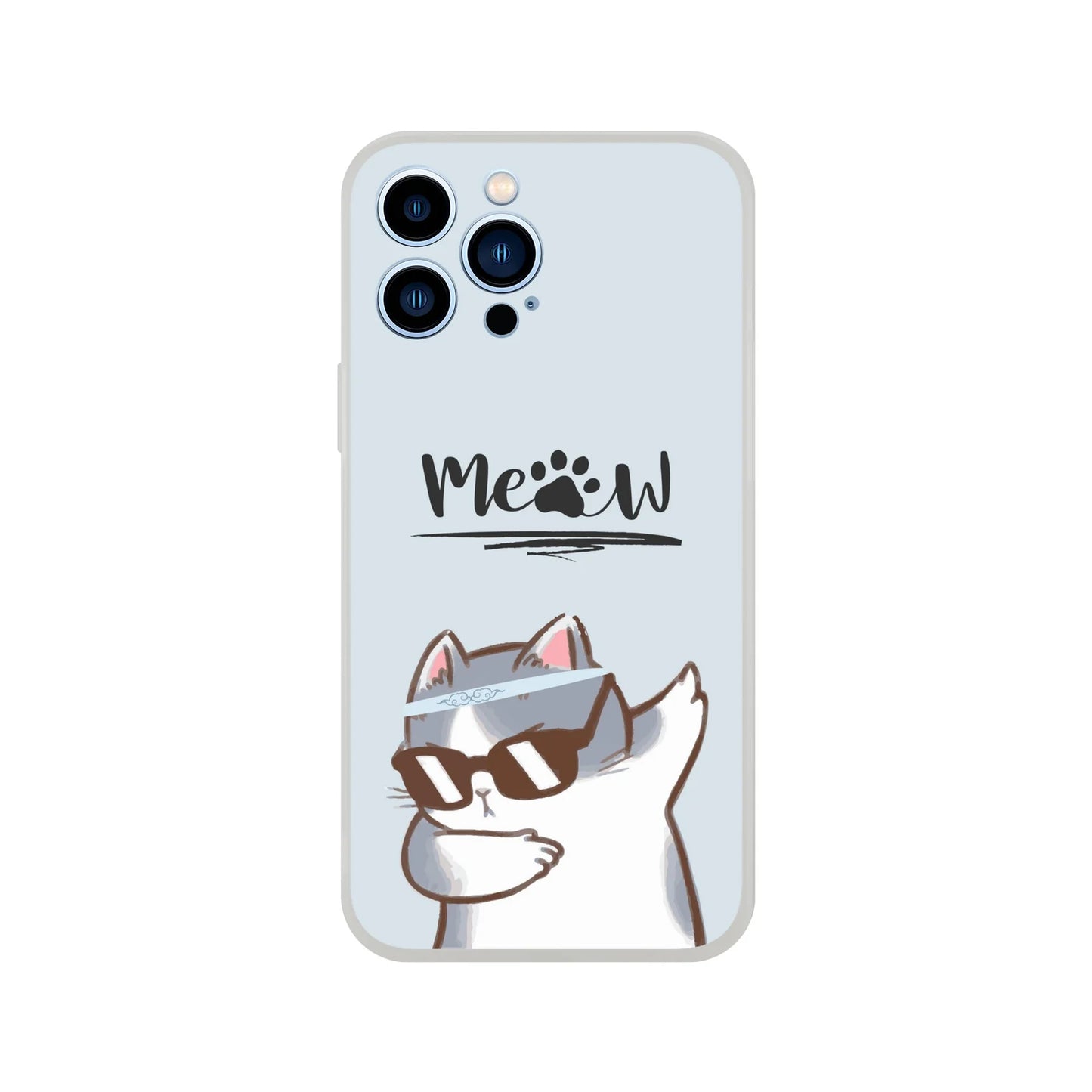 Meow Cat Dab Flexi Case Cover - For iPhone 15 / 14 / 13 / 12 / 11 / X / 8 / 7 Series