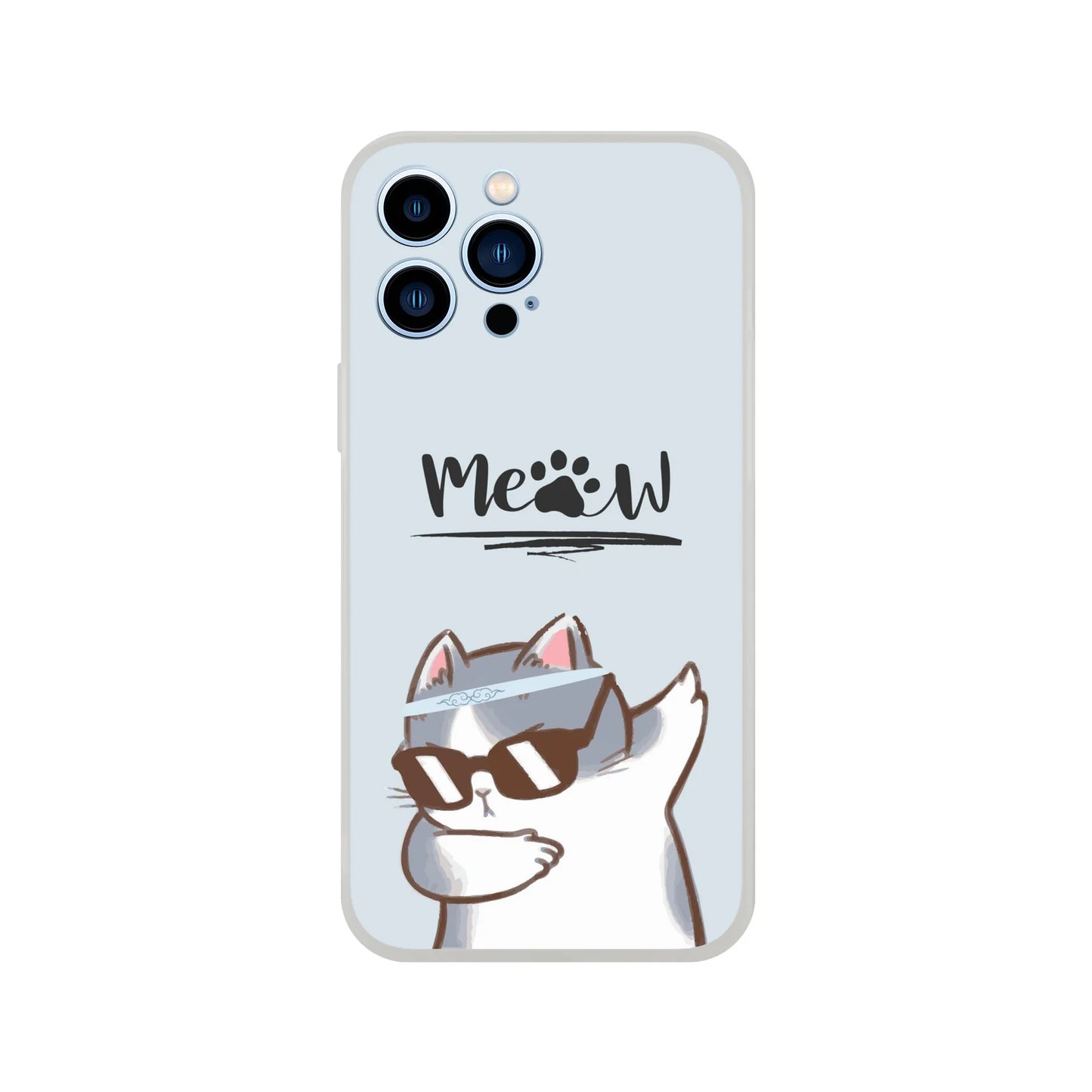 Meow Cat Dab Flexi Case Cover - For iPhone