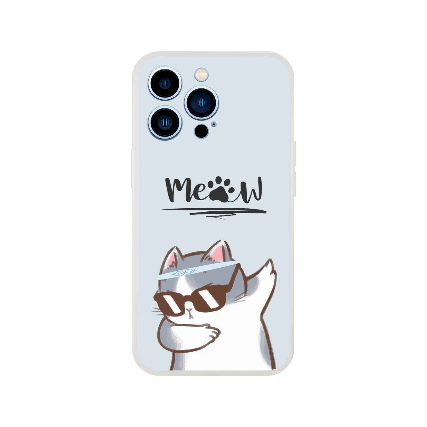 Meow Cat Dab Flexi Case Cover - For iPhone 15 / 14 / 13 / 12 / 11 / X / 8 / 7 Series