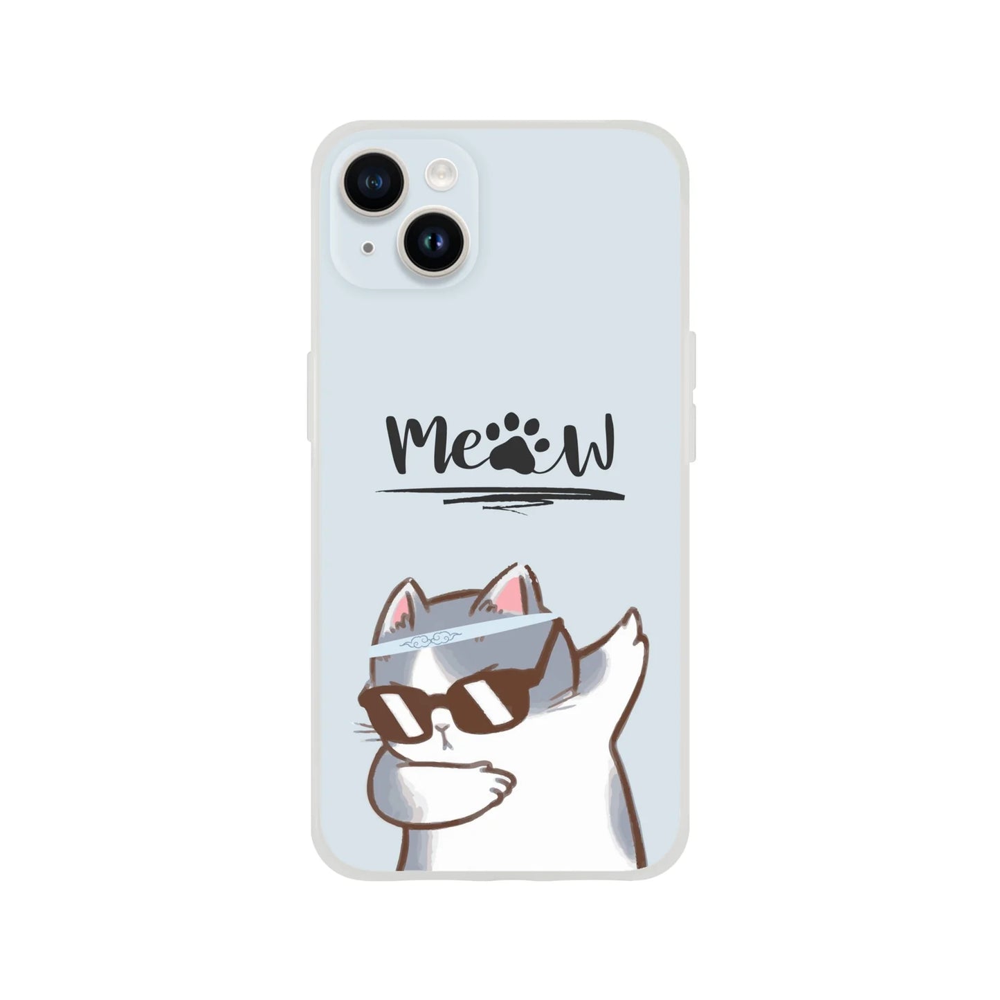 Meow Cat Dab Flexi Case Cover - For iPhone