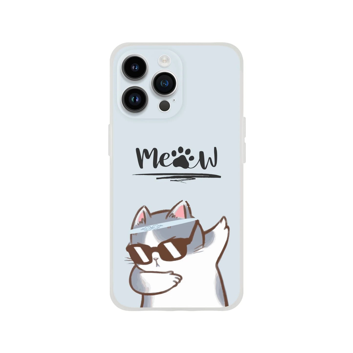 Meow Cat Dab Flexi Case Cover - For iPhone