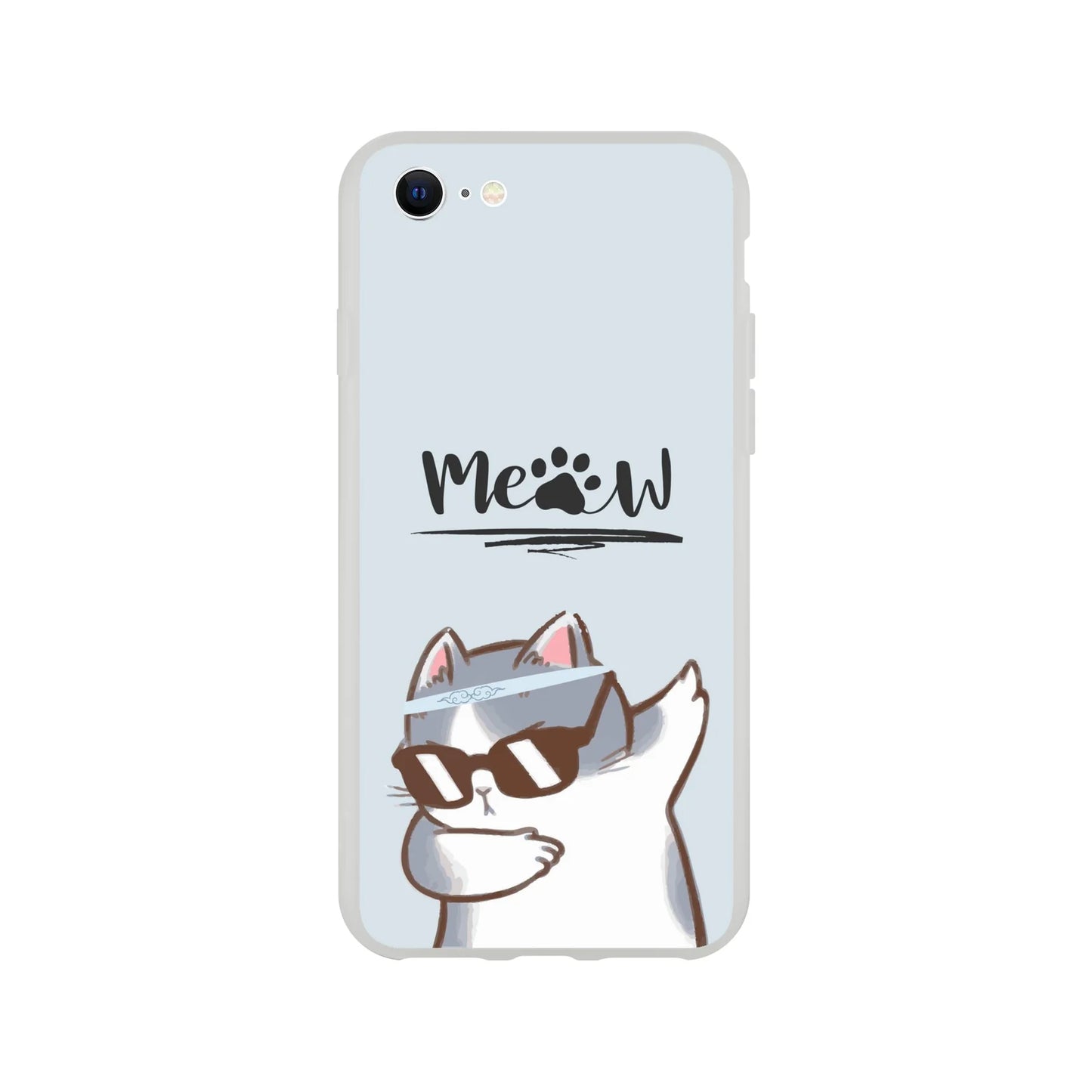 Meow Cat Dab Flexi Case Cover - For iPhone 15 / 14 / 13 / 12 / 11 / X / 8 / 7 Series