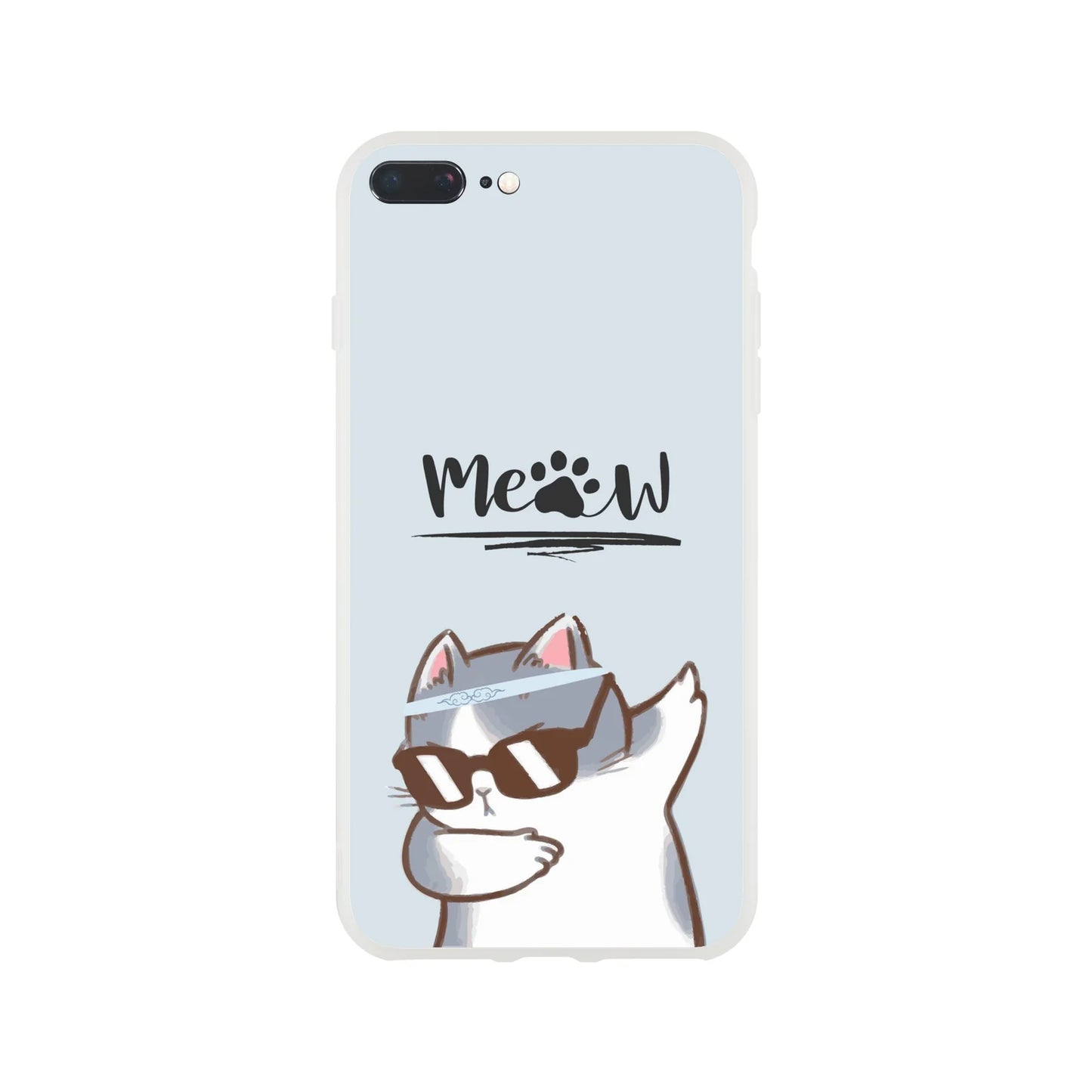 Meow Cat Dab Flexi Case Cover - For iPhone 15 / 14 / 13 / 12 / 11 / X / 8 / 7 Series