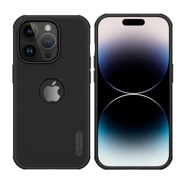 Nillkin Super Frosted Shield Pro Black Case (Logo Cutout) - For iPhone 14 Pro - mosaccessories