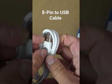 GK Telecom White 8-Pin to USB Cable - 1m