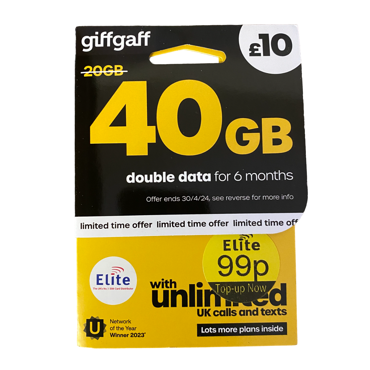 giffgaff Pay As You Go Sim Card - £10 - MosAccessories.co.uk