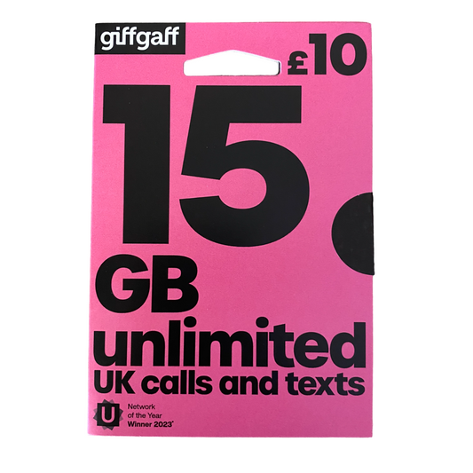 giffgaff Pay As You Go Sim Card - £10 - MosAccessories.co.uk