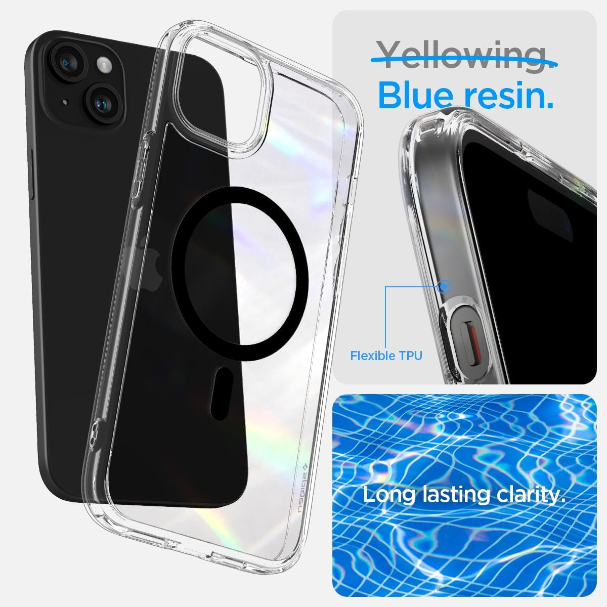 Spigen Ultra Hybrid Magfit Military Grade Shockproof Black Case - For iPhone 15