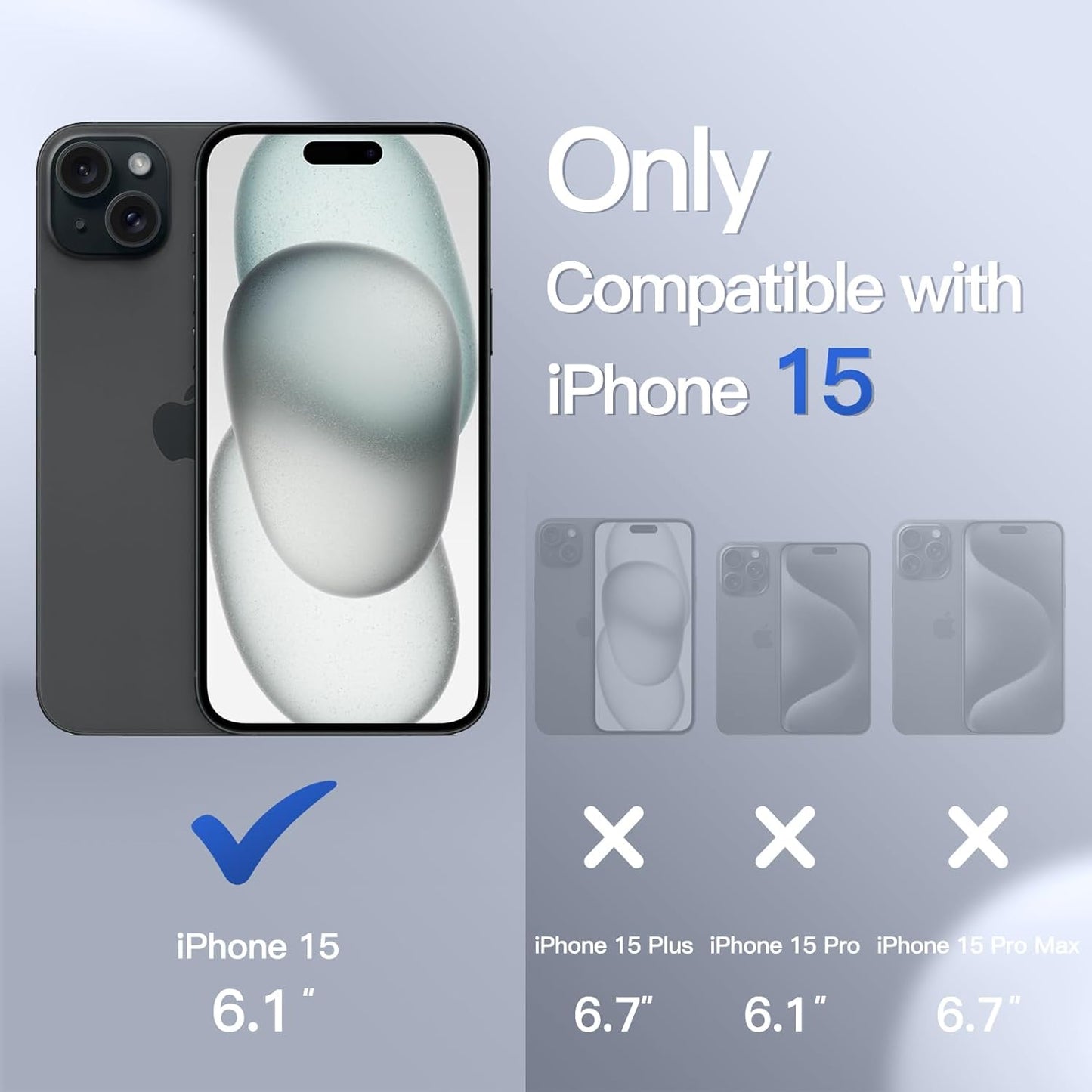 JETech Matte Shockproof Frosted Case - For iPhone 15 - mosaccessories