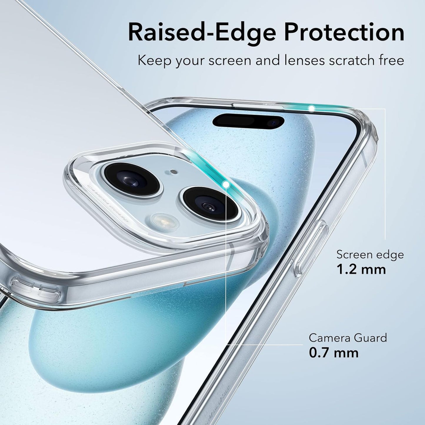 ESR Zero Series Clear Shockproof TPU Case - For iPhone 15 Plus - mosaccessories