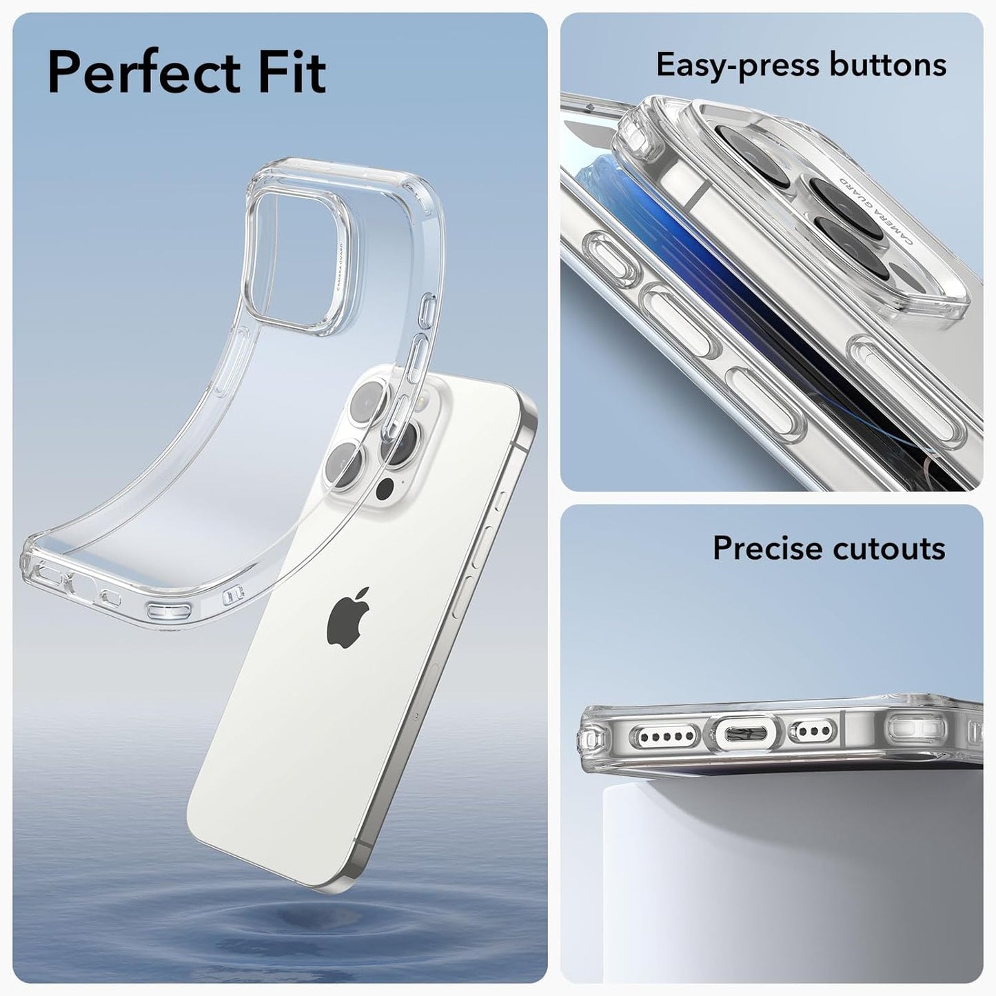 ESR Zero Series Shockproof TPU Clear Case - For iPhone 15 Pro Max - mosaccessories