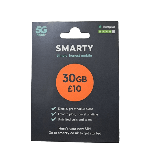 Smarty Pay As You Go Sim Card - mosaccessories.co.uk