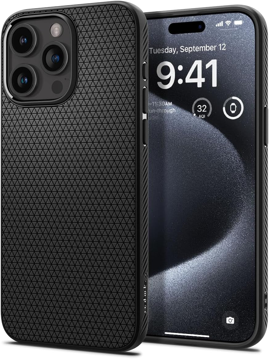 Spigen Liquid Air Matte Black Case - For iPhone 15 Pro