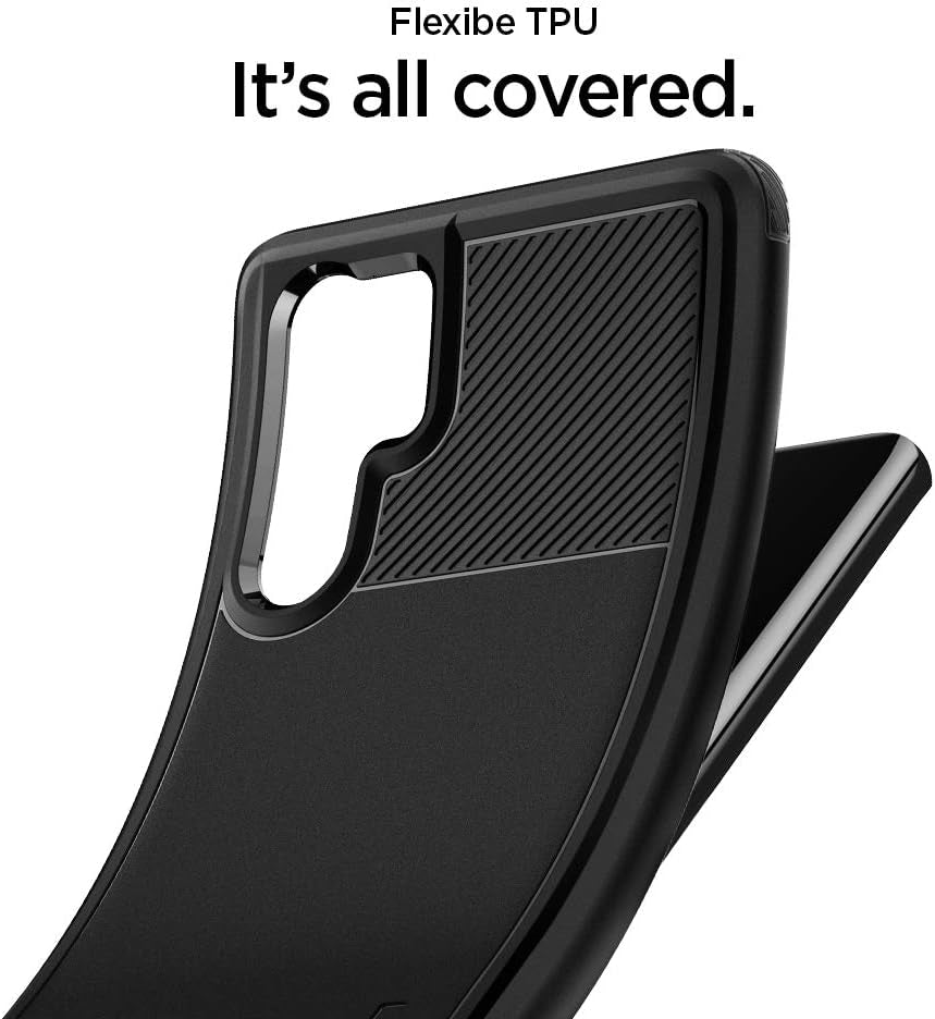 Spigen Rugged Armor Matte Black Case - For Huawei P30 Pro - mosaccessories