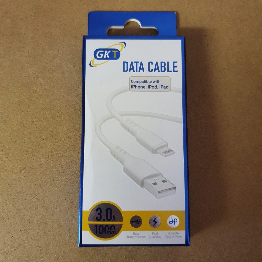 GK Telecom White 8-Pin to USB Cable - 1m - mosaccessories