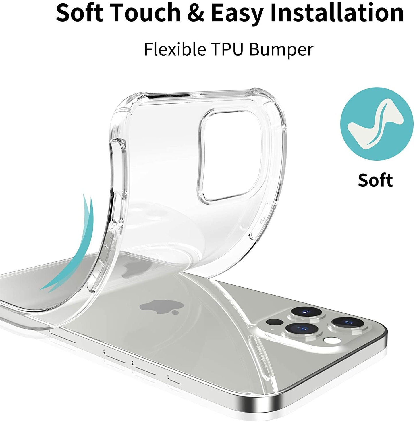 TPU Gel Clear Case - For iPhone 12 / 12 Pro - mosaccessories