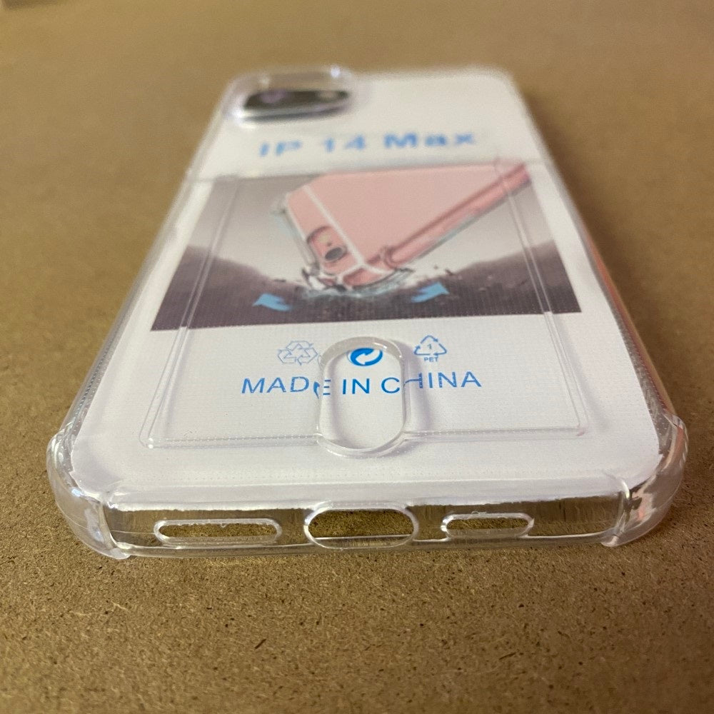 Soft TPU Clear Case With Card Slot - For IPhone 14 Plus - mosaccessories