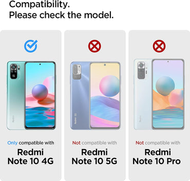 Spigen Rugged Armor Matte Black Case - For Xiaomi Redmi Note 10 / 10S