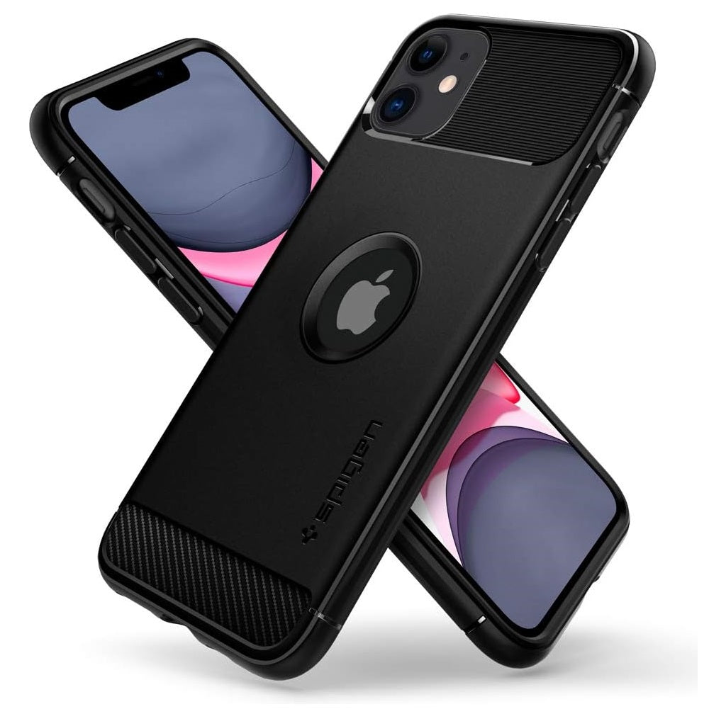 Spigen Rugged Armor Matte Black Case - For iPhone 11 - mosaccessories