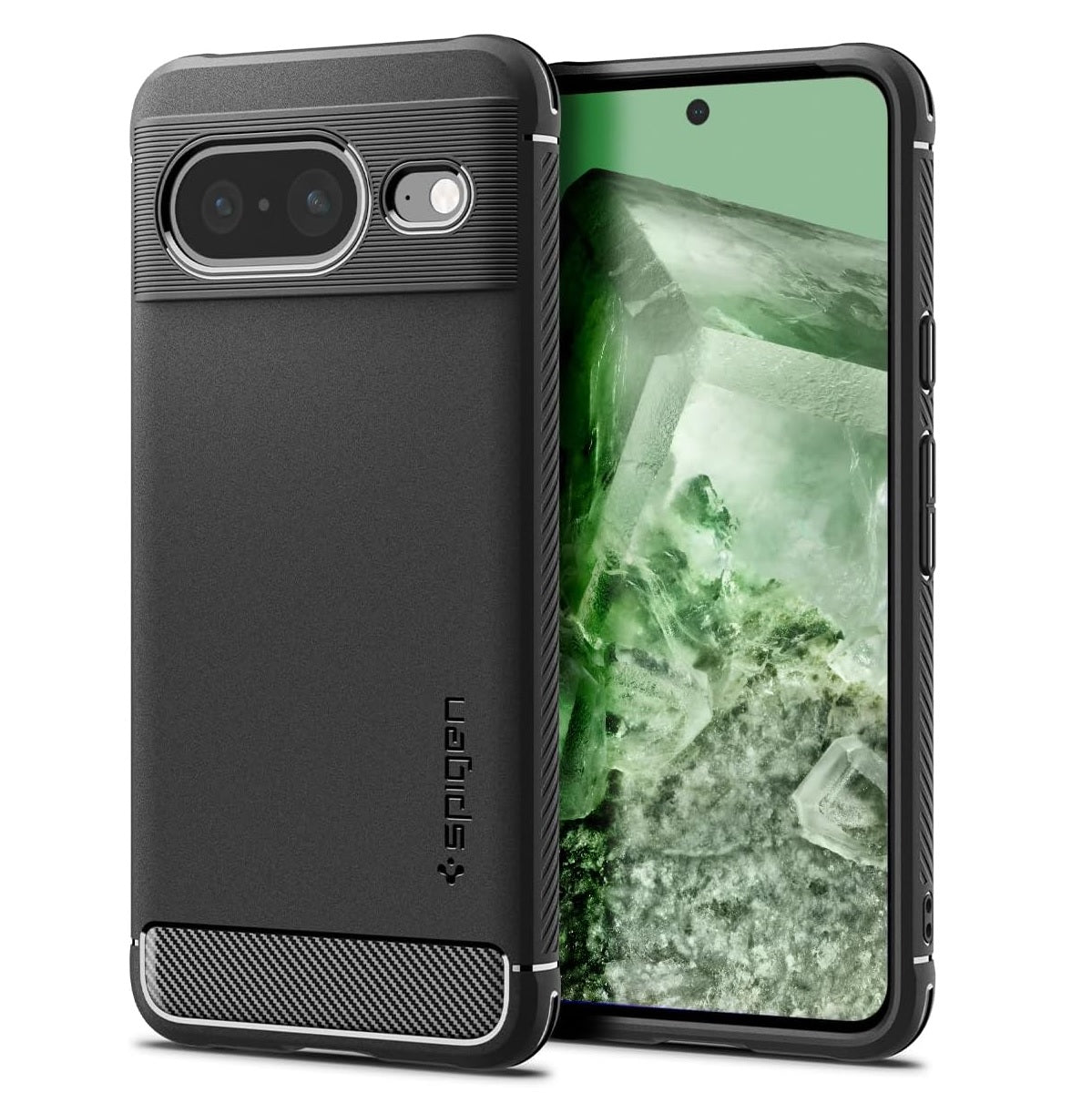 Spigen Rugged Armor Matte Black Case - For Google Pixel 8