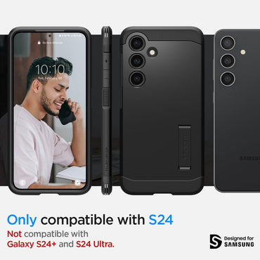Spigen Tough Armor Black Case - For Samsung Galaxy S24