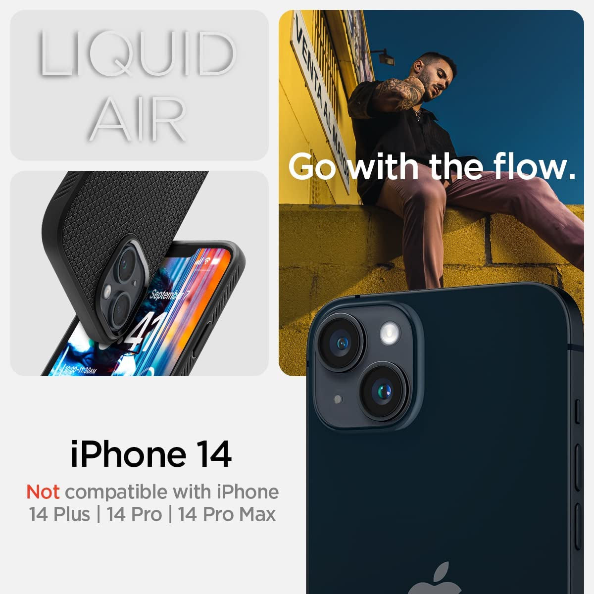 Spigen Liquid Air Case - For iPhone 14 - mosaccessories