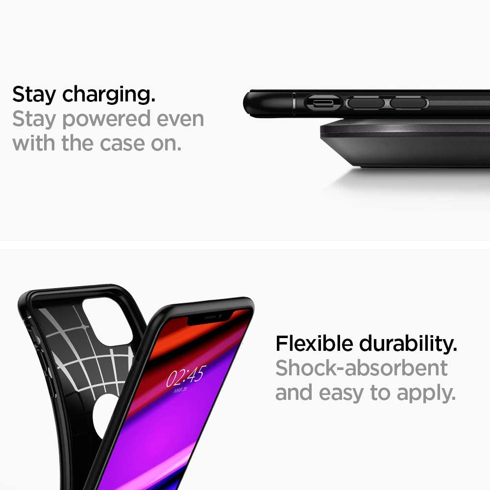 Spigen Rugged Armor Matte Black Case - For iPhone 11 - mosaccessories