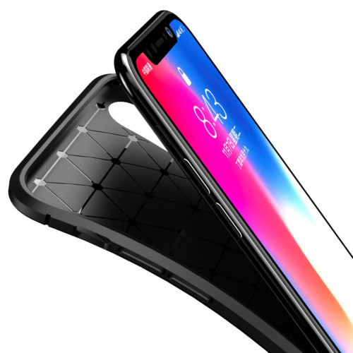 Carbon Fibre TPU Black Case - For iPhone Xs Max - mosaccessories