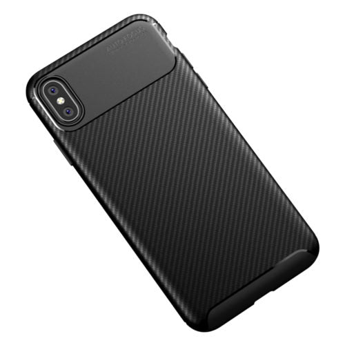 Carbon Fibre TPU Black Case - For iPhone Xs Max - mosaccessories