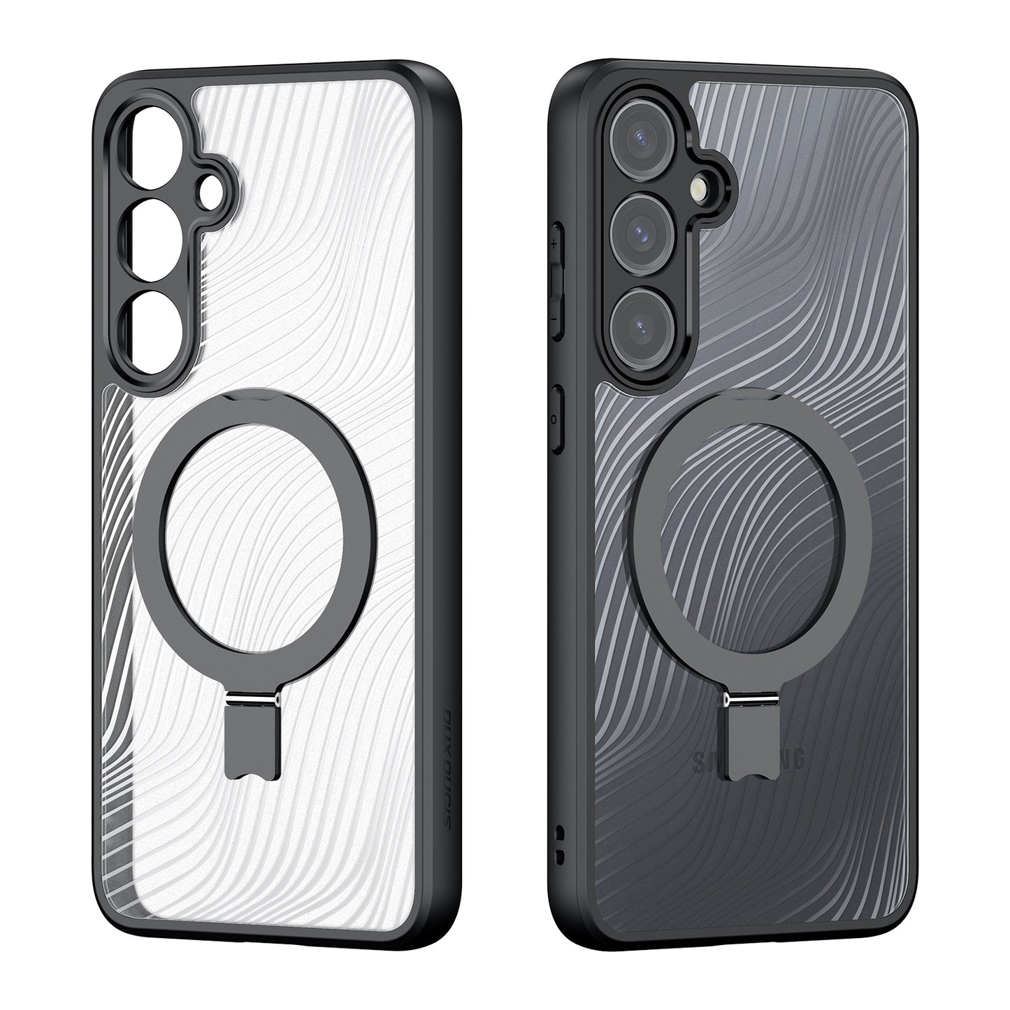 DUX DUCIS Aimo Series Magnetic Case Kickstand Black Phone Cover (REACH Certification) - For Samsung Galaxy S24