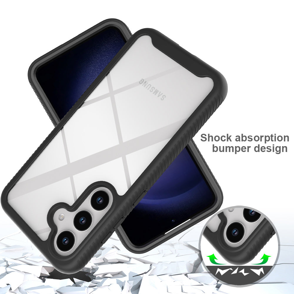 PC + TPU Shock Absorbing Black Mobile Phone Back Shell - For Samsung Galaxy S24