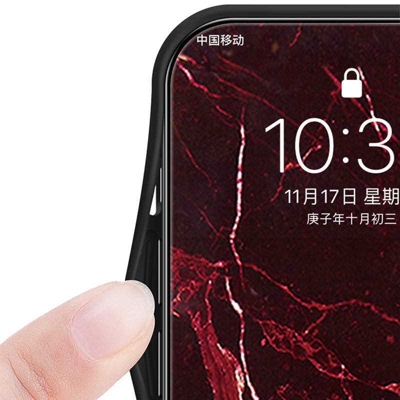 Tempered Glass + PC + TPU Cover with Flying Pigeon Printed Marble Pattern - For Samsung Galaxy S24 Ultra