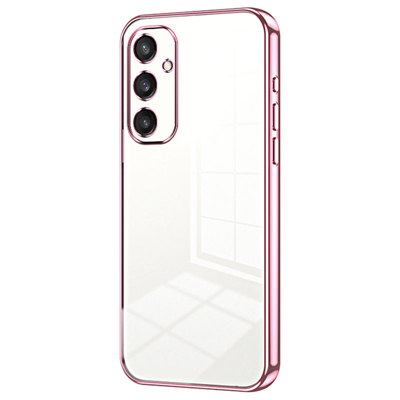 Electroplating Case Anti-Fall TPU Pink Phone Cover - For Samsung Galaxy S24
