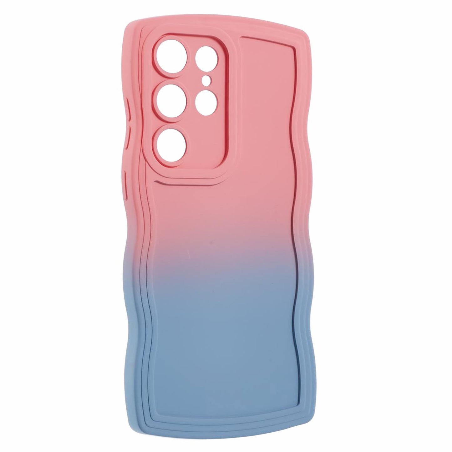 JTW Series Pink/Sky Blue Phone Case Gradient Dual Colour TPU Cover - For Samsung Galaxy S24 Ultra