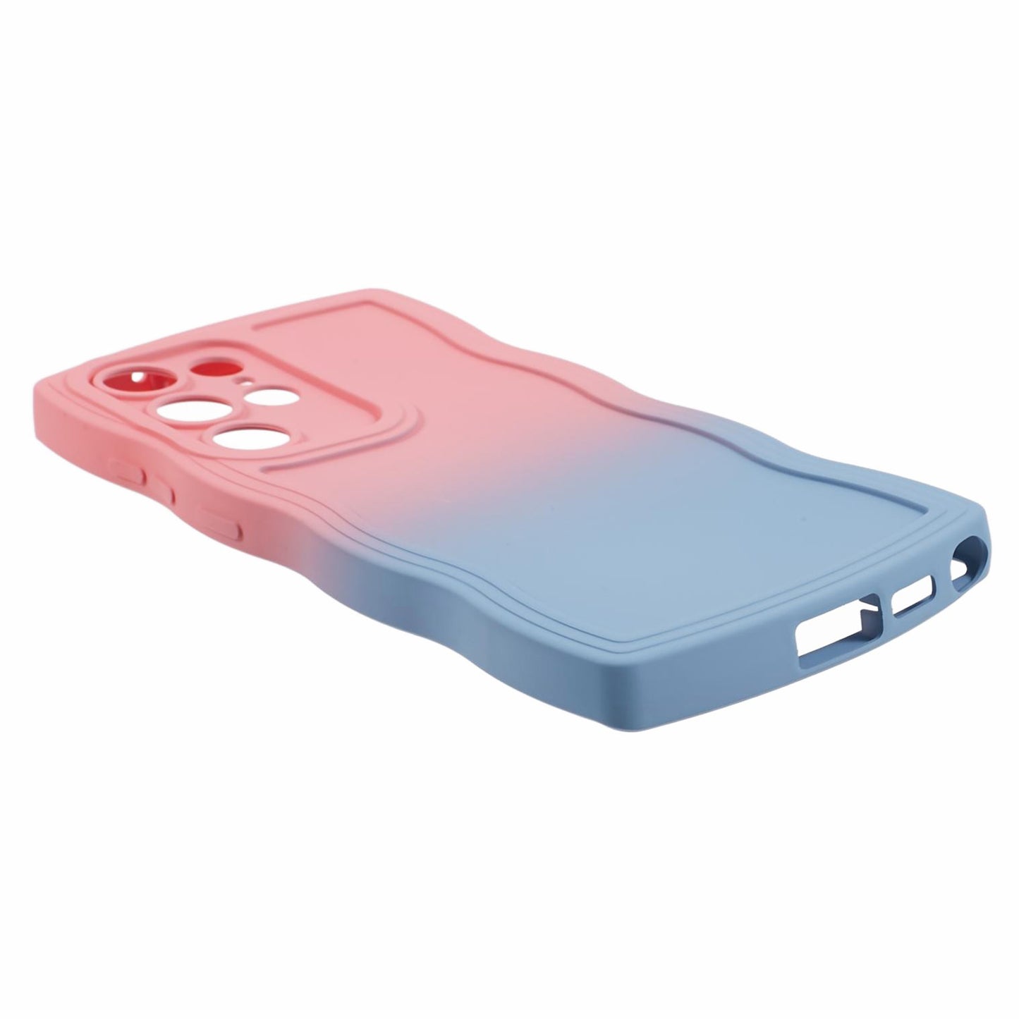 JTW Series Pink/Sky Blue Phone Case Gradient Dual Colour TPU Cover - For Samsung Galaxy S24 Ultra