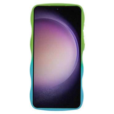 JTW Series Green/Baby Blue Phone Case Gradient Dual Colour TPU Cover - For Samsung Galaxy S24