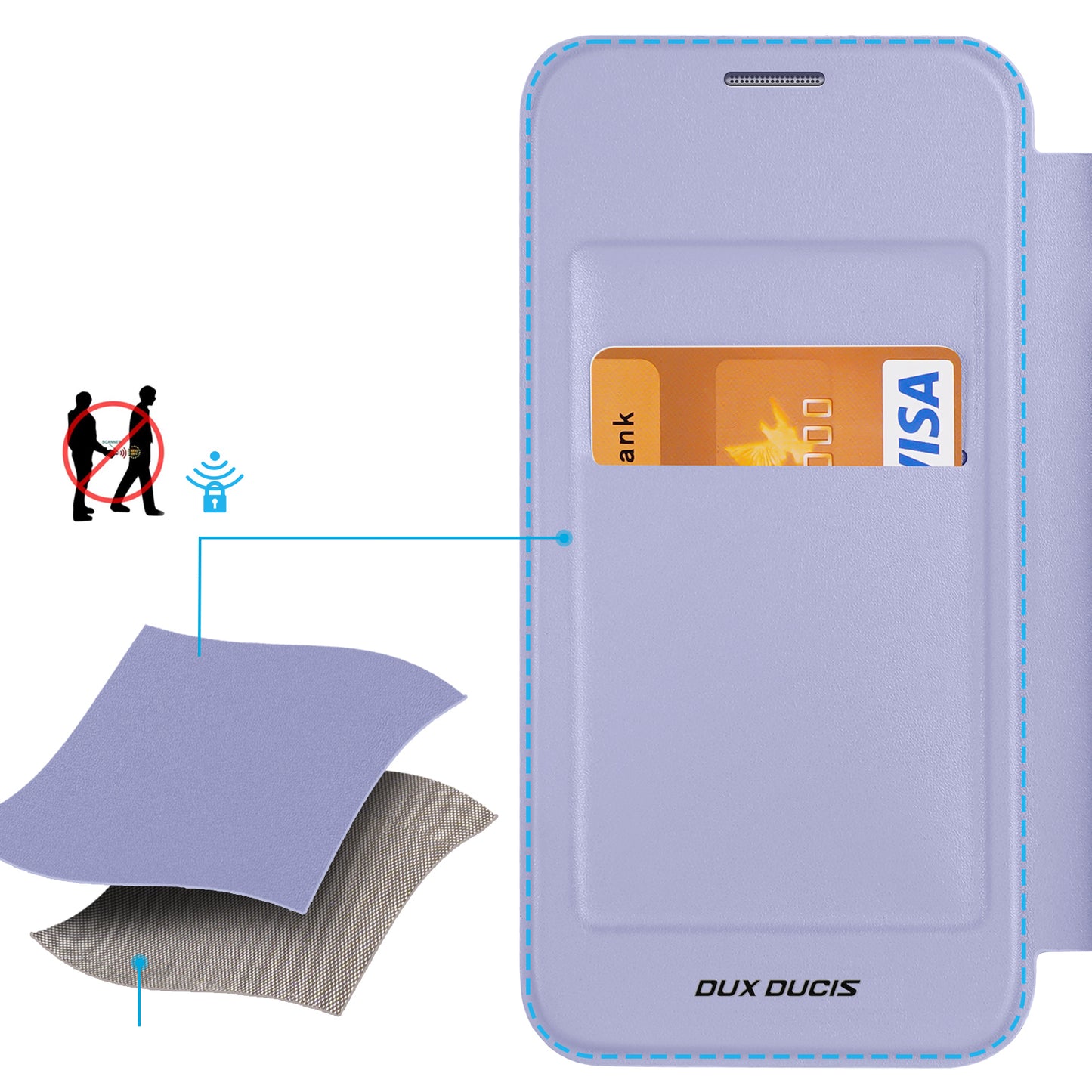 DUX DUCIS Skin X Pro Case RFID Ring Kickstand Purple Cover Compatible with MagSafe - For Samsung Galaxy S24