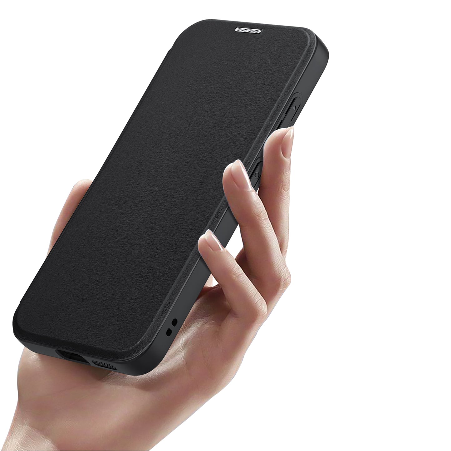 DUX DUCIS Skin X Pro Case RFID Ring Kickstand Black Cover Compatible with MagSafe - For Samsung Galaxy S24