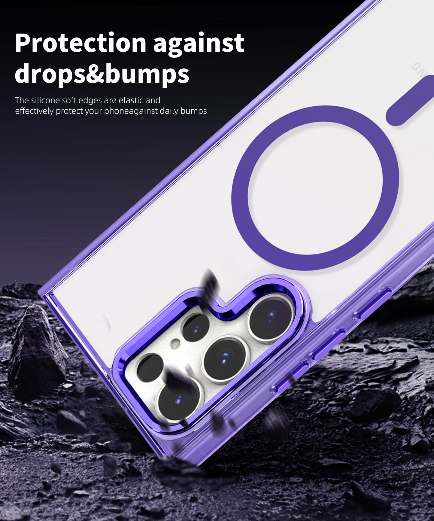 Clear Phone Case Compatible with MagSafe Wireless Charging - For Samsung Galaxy S24 Ultra