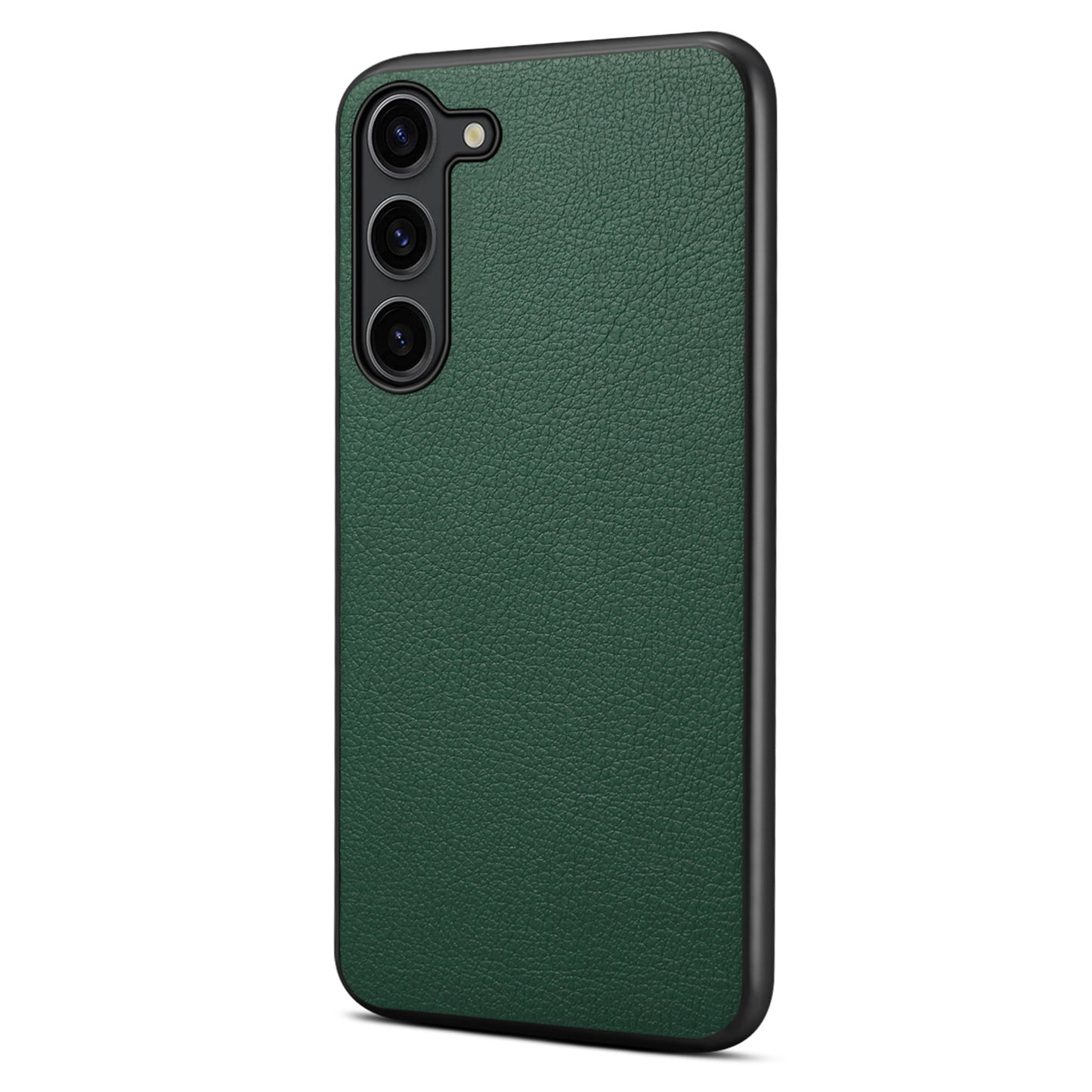 Calf Texture Case PC + TPU + PU Leather Anti-scratch Green Phone Shell - For Samsung Galaxy S24+
