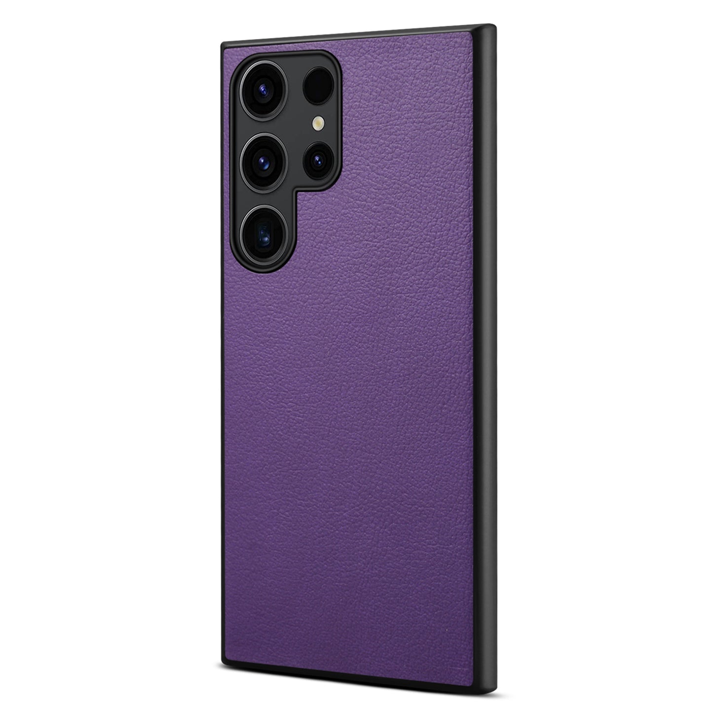 Calf Texture Anti-fall PC + TPU + PU Purple Leather Phone Case - For Samsung Galaxy S24 Ultra
