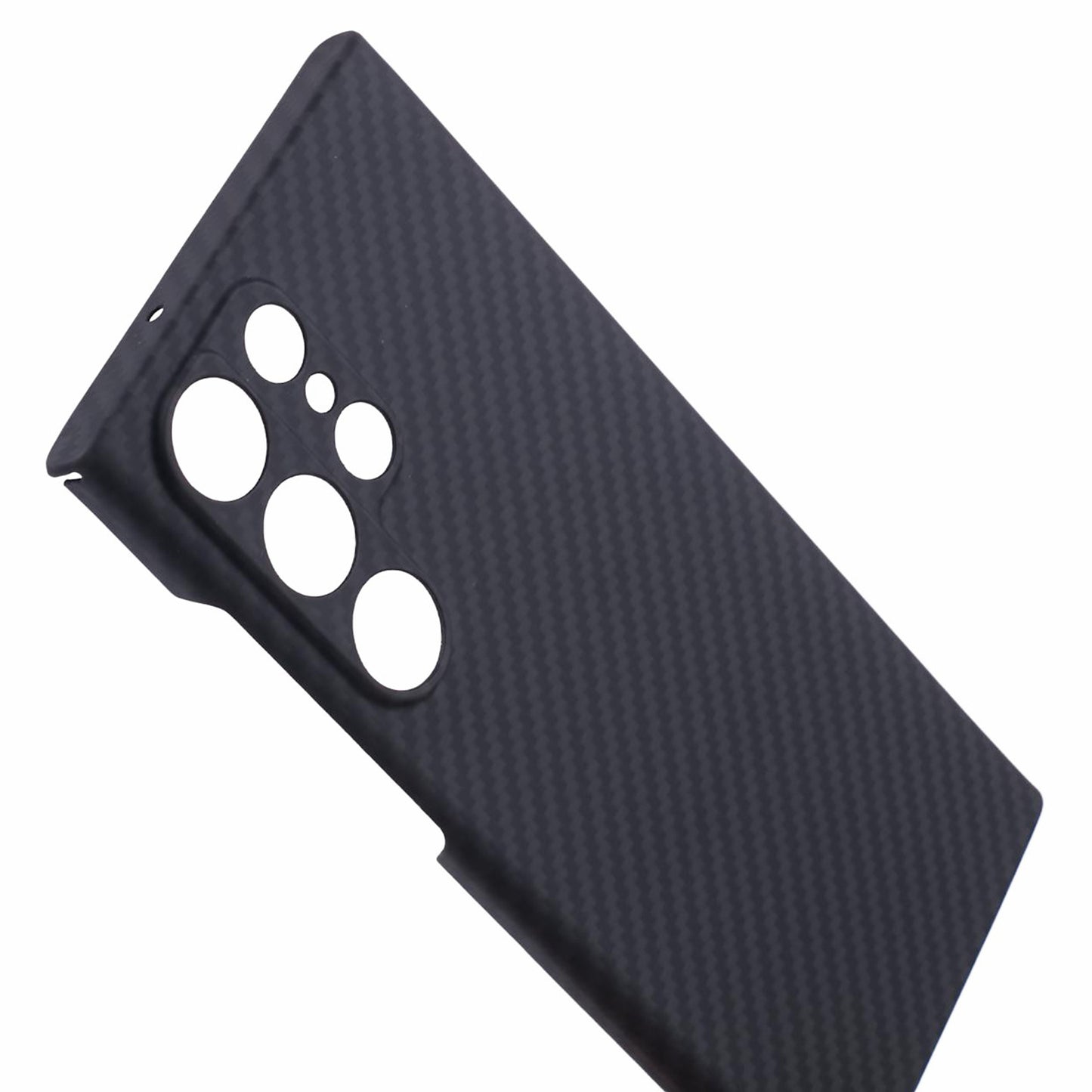 Aramid Fiber Case Slim 1500D Carbon Fiber Texture Black Phone Cover - For Samsung Galaxy S24 Ultra