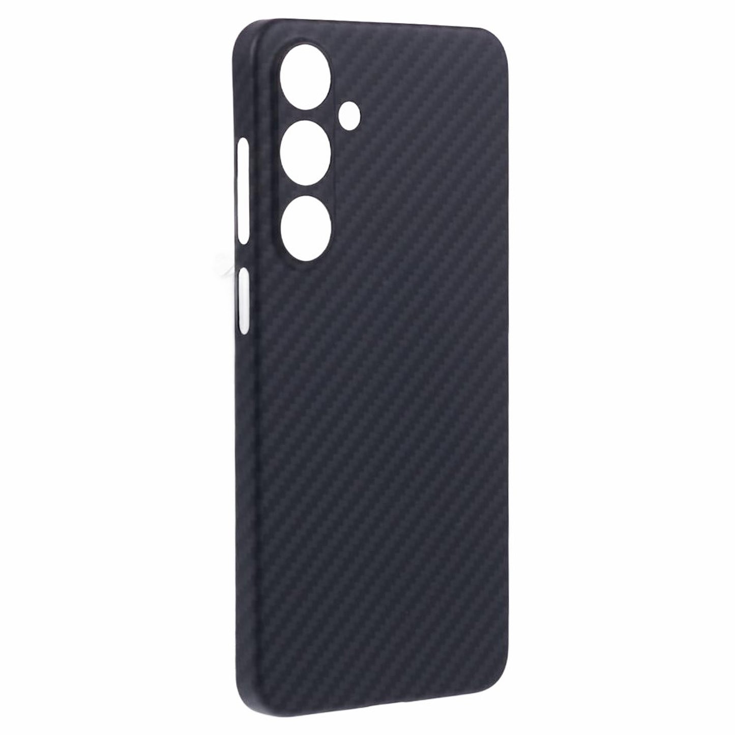 Aramid Fiber Case 1500D Carbon Fiber Texture Anti-Drop Black Phone Cover - For Samsung Galaxy S24+