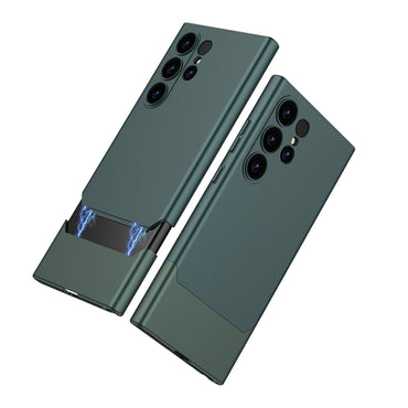 GKK Green Phone Case Contrast Colour Detachable Magnetic PC Cover - For Samsung Galaxy S24 Ultra