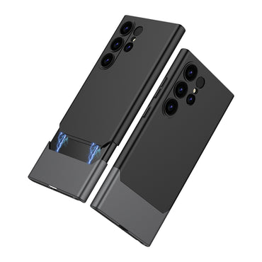 GKK Black/Grey Phone Case Contrast Colour Detachable Magnetic PC Cover - For Samsung Galaxy S24 Ultra